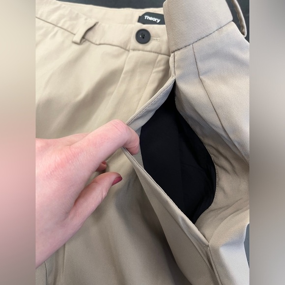 Theory Zaine Neoteric Slim Fit Pant Trousers Tan Khaki Size 29 32 inseam - Picture 11 of 15